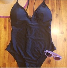 NWT Black One Piece Swimsuit Size XL ZAFUL Bathing Suit