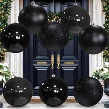 8 Pack Large Christmas Ornaments Balls 6 Inch Jumbo Oversized Plastic Hanging...