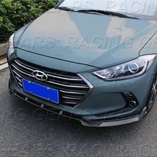 FIT 2017-2018 HYUNDAI ELANTRA PAINTED BLACK FRONT BUMPER LOWER BODY KIT LIP 3PCS