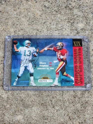 Dan Marino Auto Signed Only Joe Montana UDA 1993 Upper Deck SB XIX Auto /500