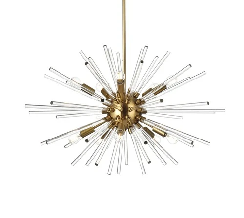 Elegant Lighting 2502D32 Sienna 10 Light 32"W Crystal Sputnik - Gold - Picture 1 of 12
