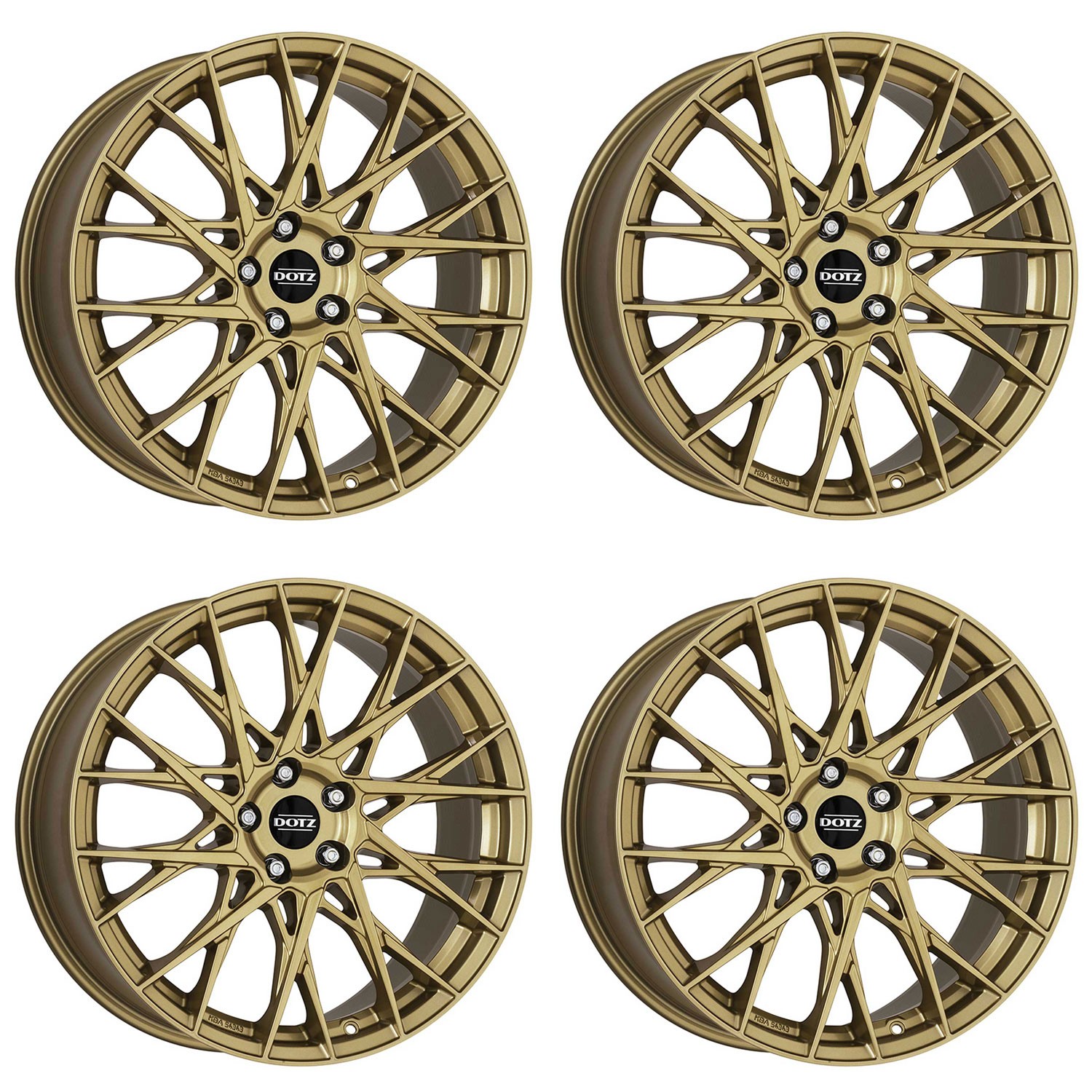 4 Dotz Fuji gold wheels 8.0Jx19 5x114.3 for Hyundai Elantra IONIQ Ioniq Kona Nex