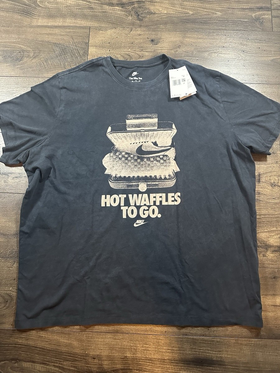 NIKE Hot Waffles To Go BLACK S/S T-SHIRT SZ: 4XL 4X XXXXL NWT