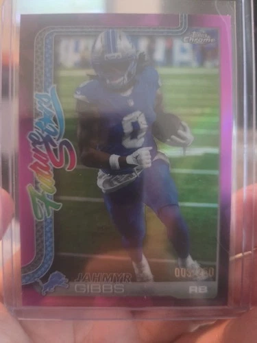 2025 Topps Chrome Jahmyr Gibbs Pink Refractor (RAW)
