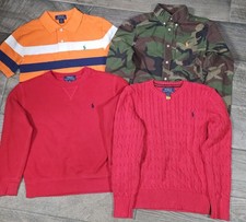 Polo Ralph Lauren Boys Youth Sz Medium 10/12 Lot 4 Sweater Polo Camo Longsleeve