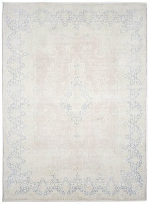 Vintage 10X13 Handmade Distressed Oriental Rug Floral Farmhouse Style Carpet