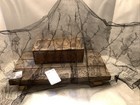 1693🌟Vtg Antique Silk Black Net Iris Water Lily Lace Millinery Flounce 20”x58”
