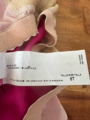 Costume da bagno vintage anni 80 rosa caldo tank pezzo unico a costine taglio alto mai indossato alto 8 - Foto 5 di 6