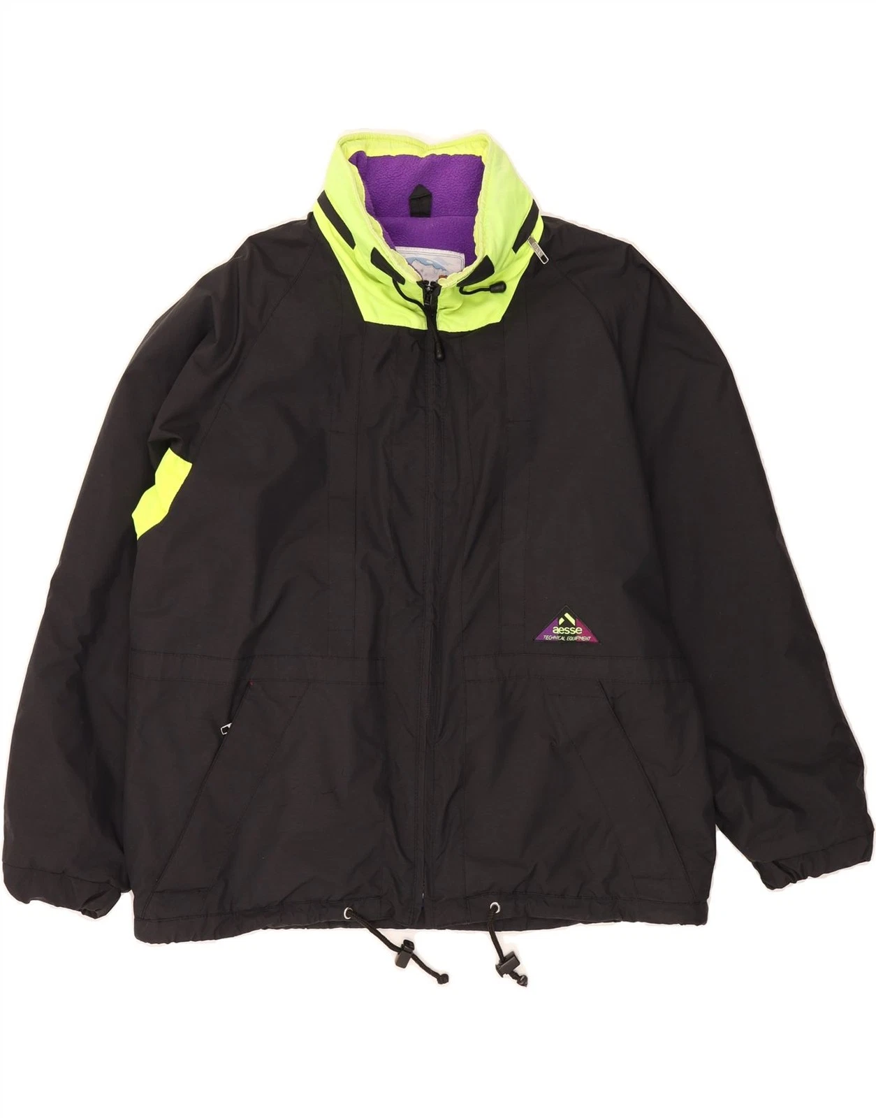 AESSE Mens Windbreaker Jacket UK 38 Medium Black DT36