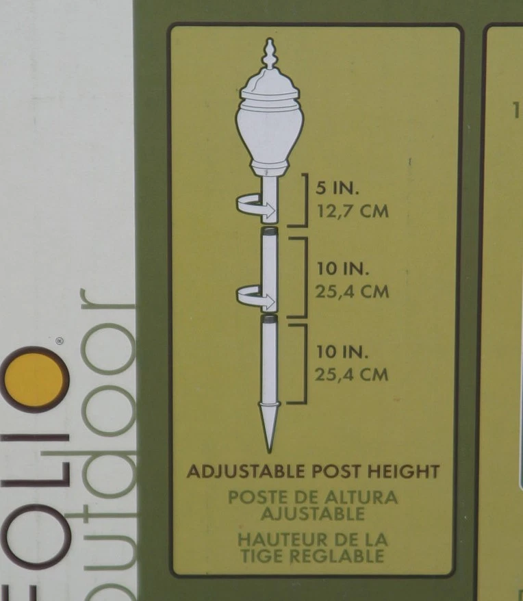 Vidrio acanalado de bajo voltaje 5 W LED luz de camino metal antiguo óxido altura ajustable Foto 3 de 4