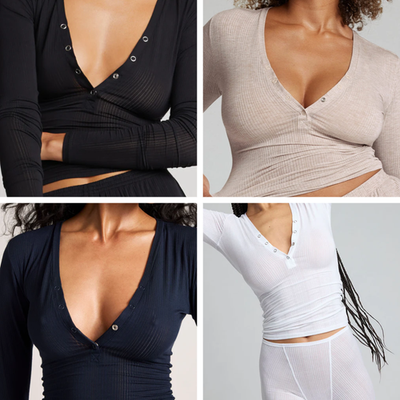 #ad Negative Underwear Womens Whipped Henley Top $54.99