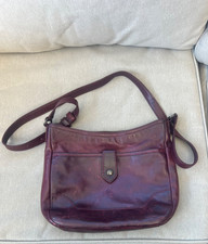 FRYE Melissa Button Crossbody Bag - Wine Maroon - NWT
