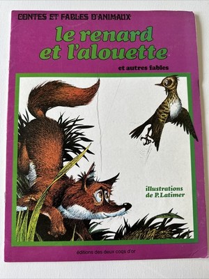Der Fuchs und die Lerche - Illustrierte Fabeln P. Latimer - Zwei goldene Hähne
