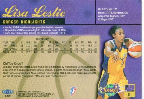 Lisa Leslie WNBA - Rookies & Base Cards - Pick from List - Complete Your Set 🔥 - Picture 20 of 30