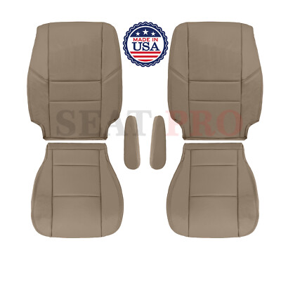 Fits 2002-2004 Toyota Sequoia Front Leather replacement Seat Cover Tan 