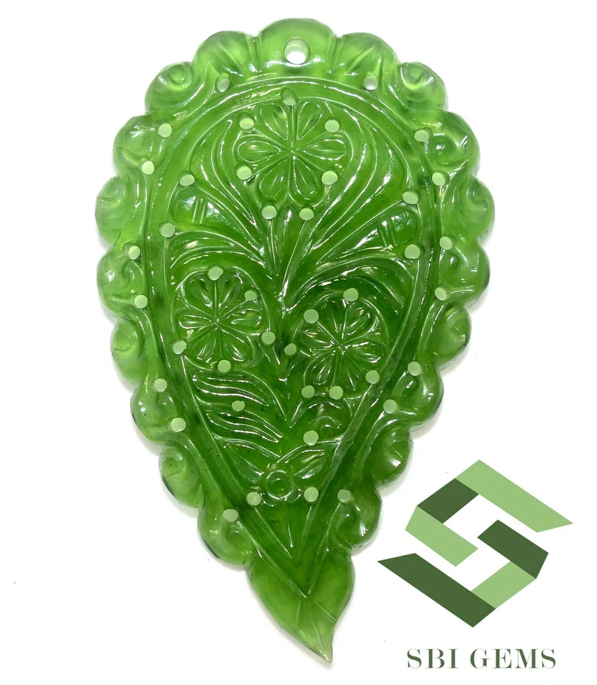 55x35 mm Natural Serpentine Hand Made Carving 48.78 CTS Loose Gemstone - Image 2 of 4