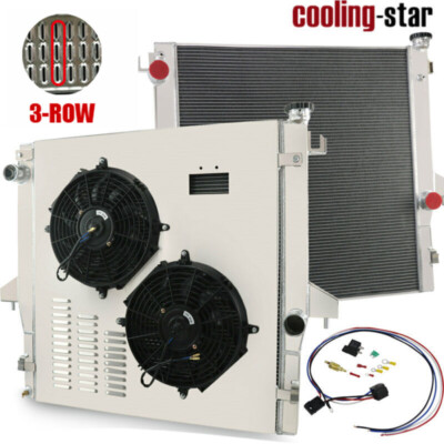 3-ROW RADIATOR SHROUD FAN FIT 2003-2009 DODGE RAM 2500 3500 CHASSIS CAB 5.9 6.7L