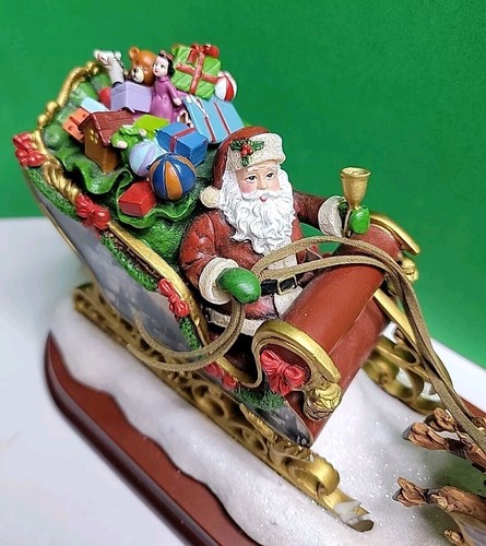 2004 Bradford Thomas Kinkade Night Before Christmas beleuchteter Schlitten & Adapter - Bild 7 von 16