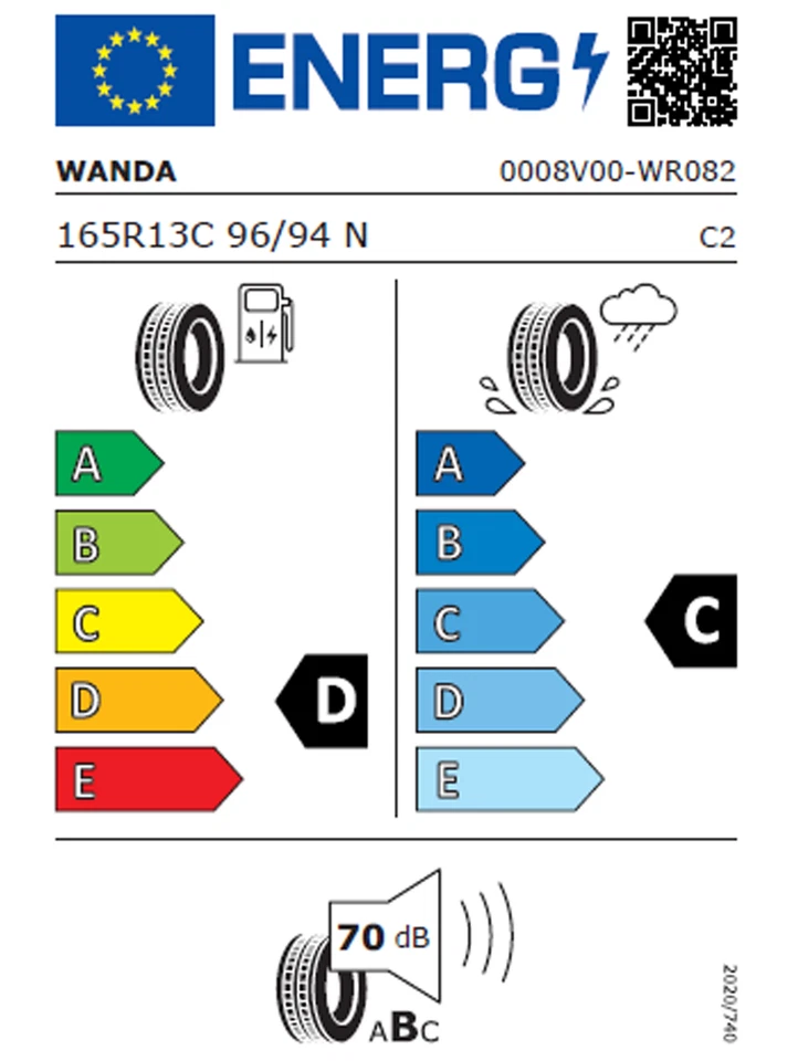 165R13C 8PR 96/94N WR082 Wanda Trailer Reifen Anhänger DOT 2025 - Bild 2 von 2