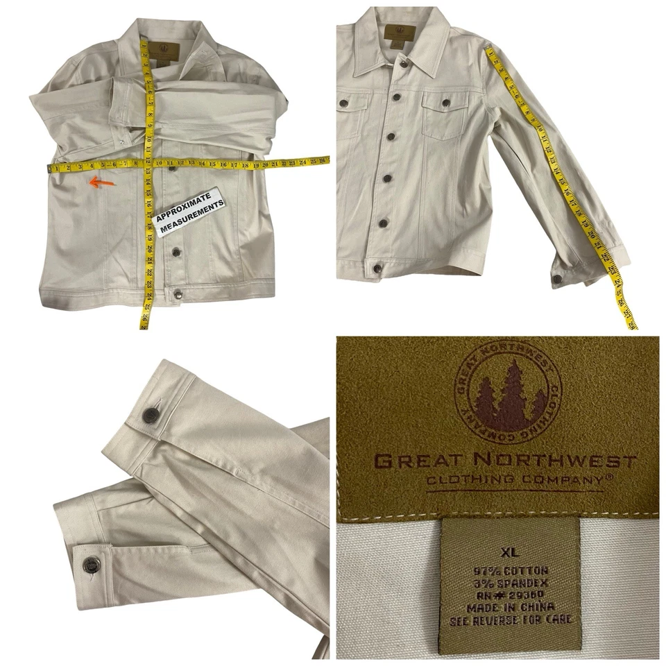 Куртка женская Great Northwest Trucker Jacket XL желтовато-коричневая капсула базовая для работы в офисе Cabincore - Изображение 3 из 4