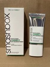 SmashBox Photo Finish Correct Anti-Redness Primer - 1 fl oz - SEALED