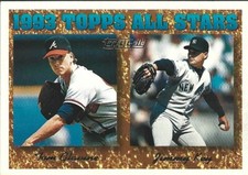 1994 Topps Gold #393 Jimmy Key / Tom Glavine card, Atlanta Braves HOF