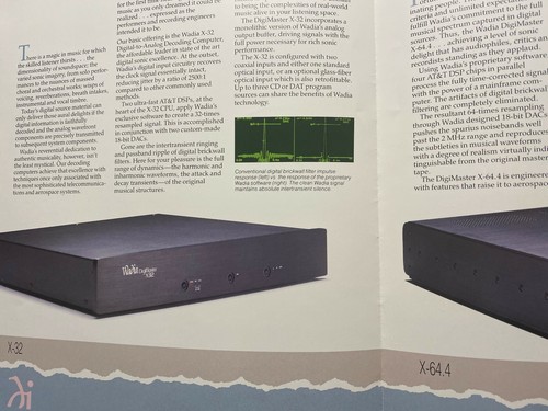 Vtg Wadia Digital Brcohure Digilink 40 Converters X-32 2000 X-64.4 - Picture 3 of 5