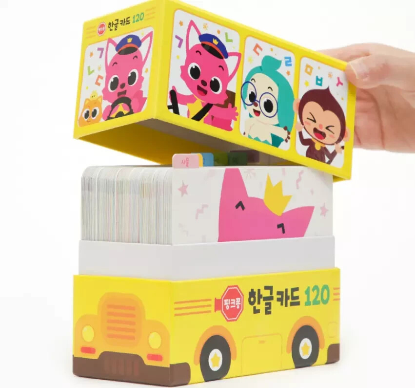 Pinkfong Flash Cards 120 Korean Language Learning Words for kids