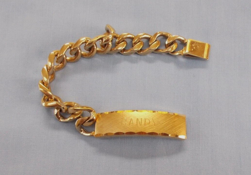 Speidel gold id bracelet sale