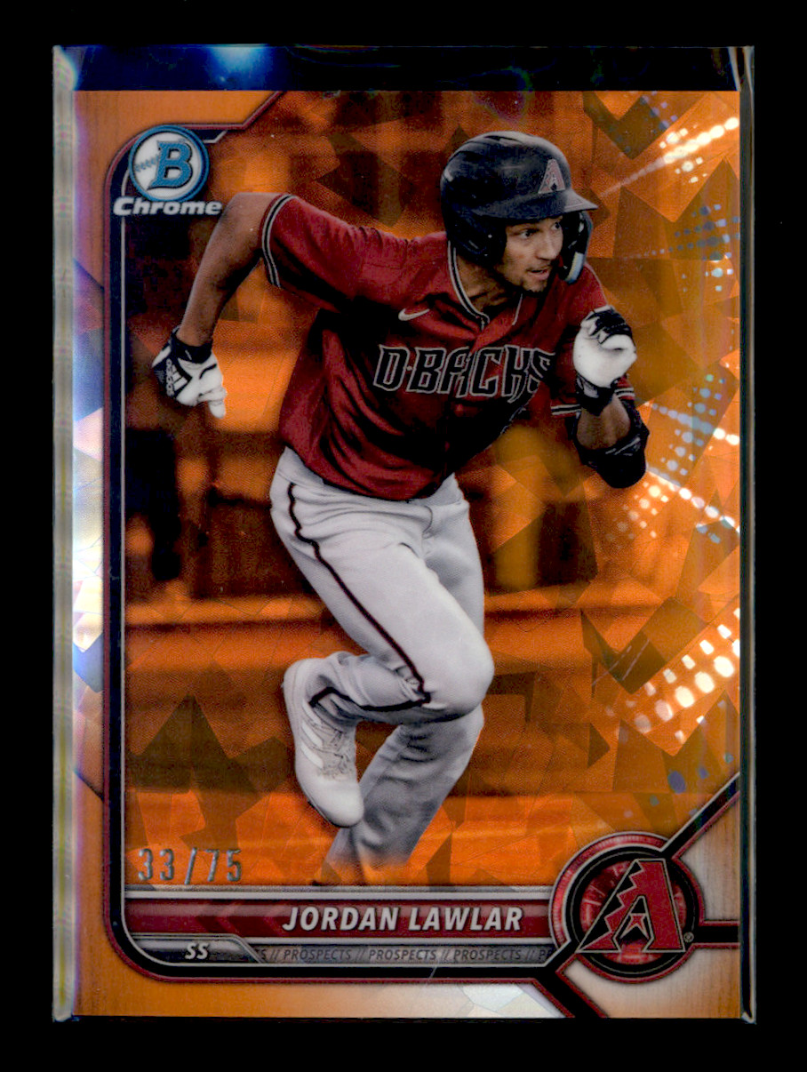 2022 Bowman Chrome Sapphire BCP-235 Jordan Lawlar Orange 33/75 Diamondbacks