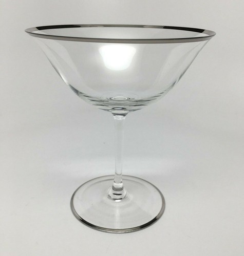 Vtg POSCHINGER GLASSWORKS "PLATINUM GRACE" TALL CHAMPAGNE / SHERBET 5" - 第 1/5 張圖片