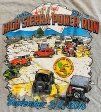 California Four Wheel Drive Association High Sierra Poker Run 2016 T-Shirt XL