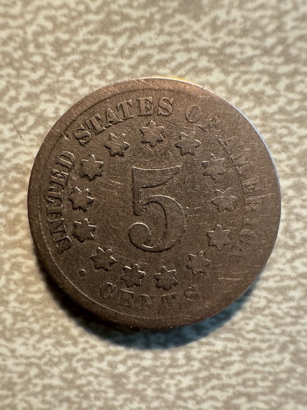 1868 Philadelphia Mint Shield Nickel