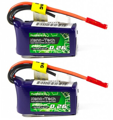 2 x Turnigy NanoTech 260mAh 2S 35C-70C 7,4V Nano LiPo Batterie,Losi, UMX, 130 X