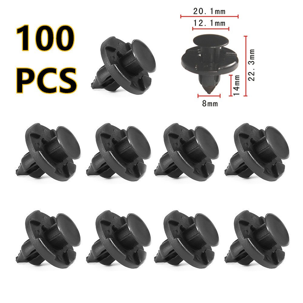 Plastic Clips For Cars 100pcs 8mm Bumper Clips & Plastic Rivets - Foto 7