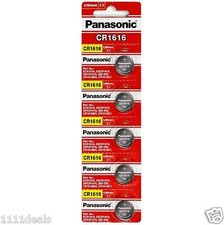 5 NEW CR1616 Panasonic Lithium Button Cell Watch Battery ECR1616 EXP 2028