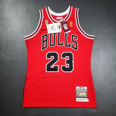 100% Authentic Michael Jordan Mitchell Ness 96 97 Flu Game Bulls