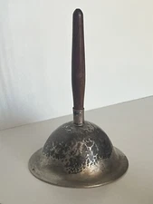 VTG Handbell Vasco Peru Old Sterling Silver 925 & Wood 5” Antique Dinner Bell