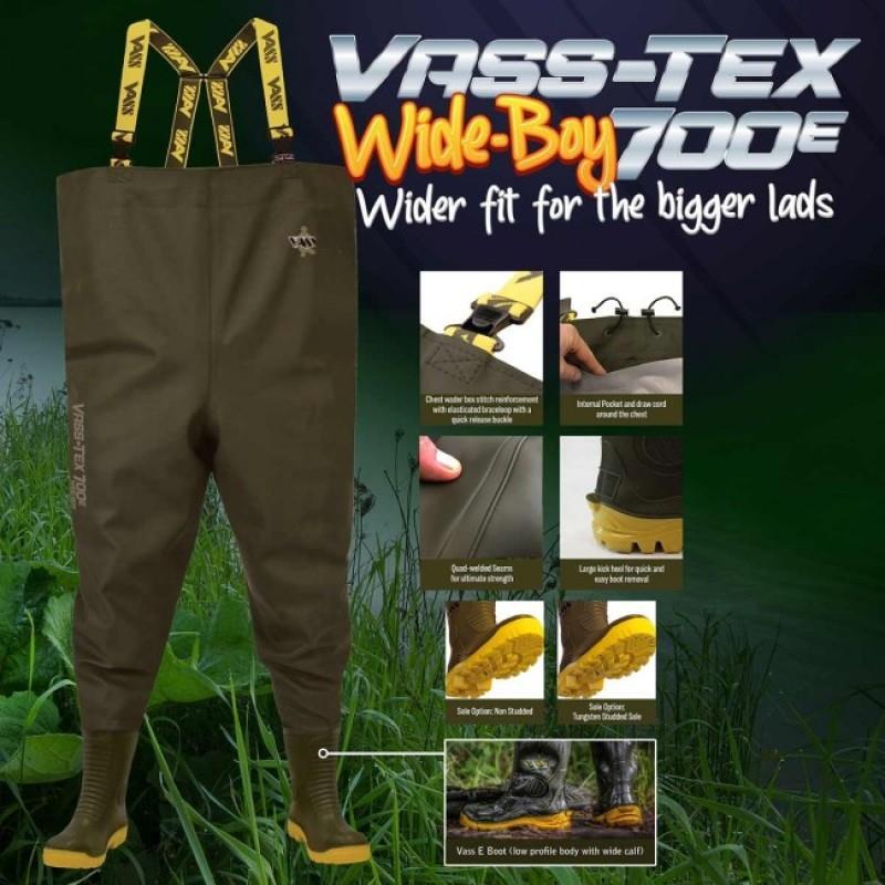 Vass-Tex 700E Wide-Boy Botas De Pesca / Chestwaders