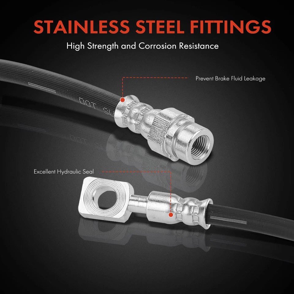 Manguera hidráulica de freno exterior trasero izquierdo y derecho 2 piezas para Ford Transit-150 2015-2021 Foto 4 de 4