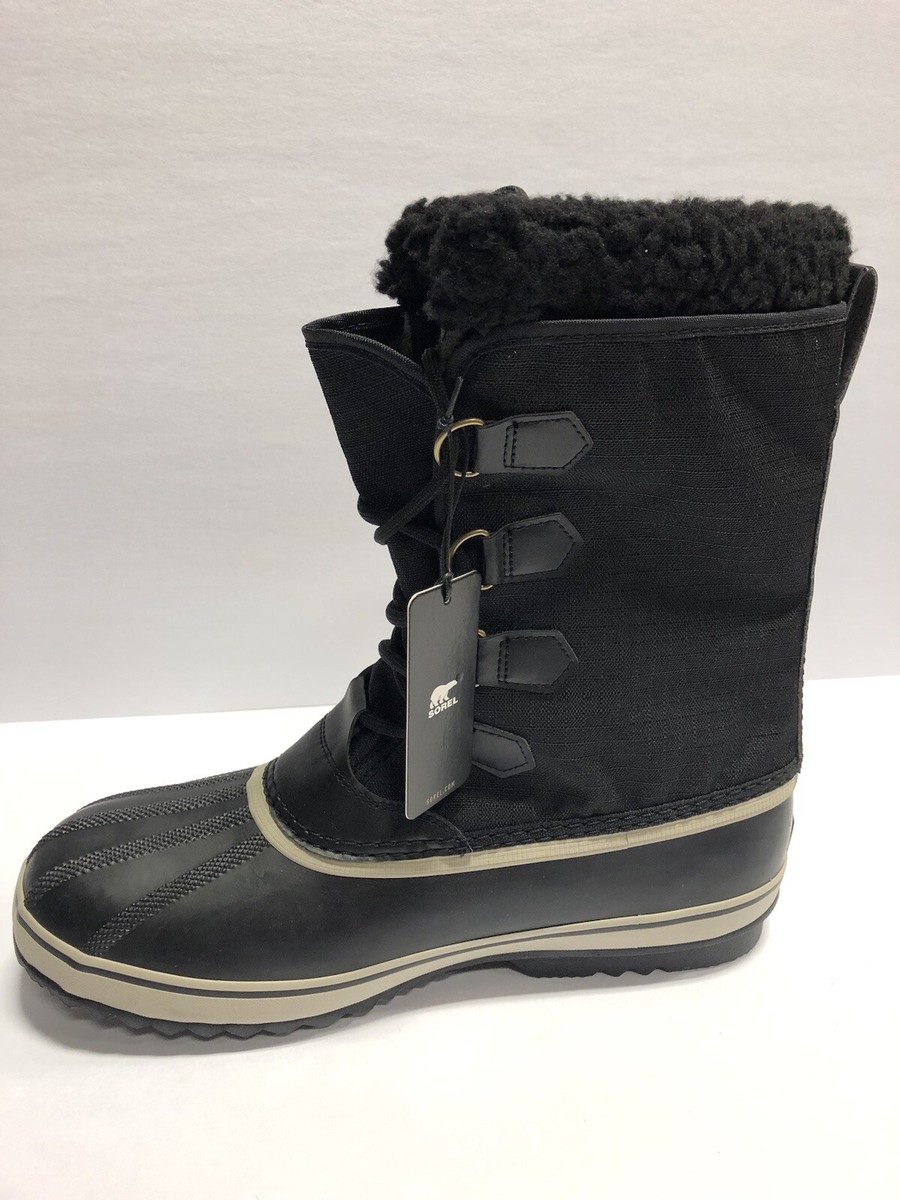 Sorel Men's 1964 PAC Nylon, Black Waterproof Winter Boots