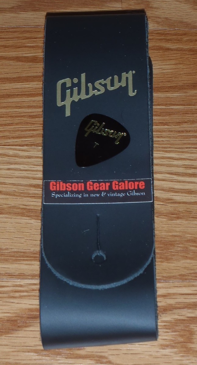Gibson Leather Strap Case Candy Gold Logo Guitar Parts SG Les Paul