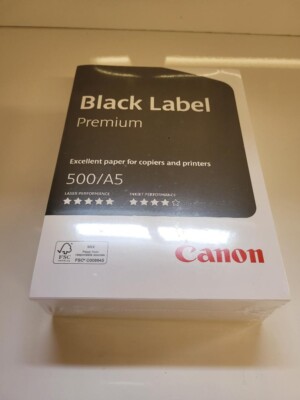 Canon Black Label Premium A5 Drucker Kopierer Papier - 500 Blatt 80 g/m² versiegelt
