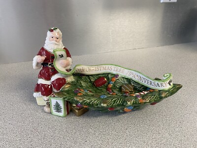 Vint 2013 Spode Christmas Tree 75th Anniversary Santa Claus & His