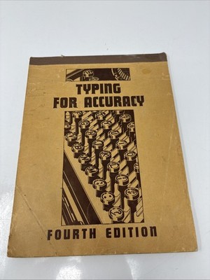 Typing For Accuracy Fourth Edition 1950 Keyboarding Practice Speed Vintage