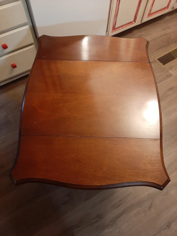 Mesa auxiliar Mersman hoja caída en cada cajón lateral muy buen estado antigua Foto 3 de 4