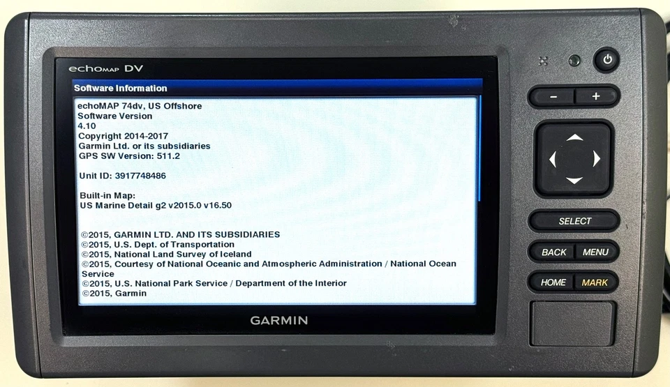 *EXCELLENT* GARMIN EchoMap 74dv ChartPlotter GPS Chirp Sounder Sonar *NICE* - Image 3 of 4