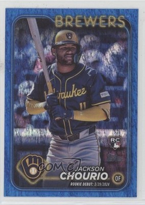 2024 Topps Update Debut Blue Holo Foilboard /999 Jackson Chourio Rookie RC 1sr2