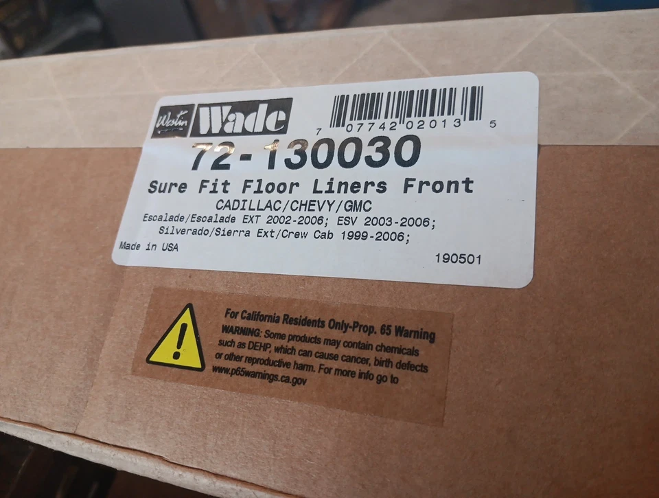 02-06 Escalade/Tahoe/Yukon/ Sierra Tan Front Floor Liners Sure Fit 72-130030 - Image 2 of 2