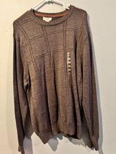 DockERS Men's Pullover Sweater Brown Size XL NWT